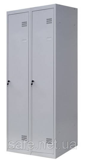 Шафа металева для одягу ШОМ 1/30/2 (ВxШxГ:1800x600x500), 0,5 мм, шафа роздягальні, шафа одягу металева