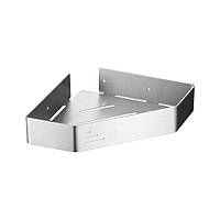 Невелика кутова полиця з нержавіючої сталі для ванної кімнати Tauset H5187 Angular 25cm Матова срібляста