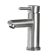 Змішувач для умивальника з нержавіючої сталі (пустотілий) Ermo ER-7033 Сріблястий