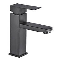 Змішувач із нержавіючої сталі для раковини/умивальника Ermo ER-5001 Чорний браш