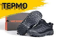 Зимние мужские термо кроссовки Merrell для зимы непромокаемые, Теплые термо кроссовки черные *БА 893-1*