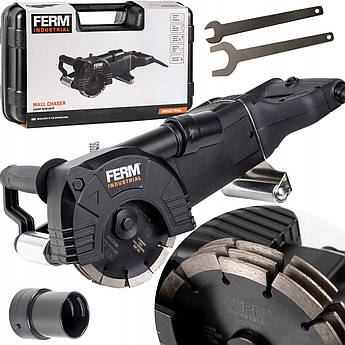 Штроборіз професійний Ferm F-WCM1001P [2400Вт / 130мм / 41 мм / 3 диски в комплекті]