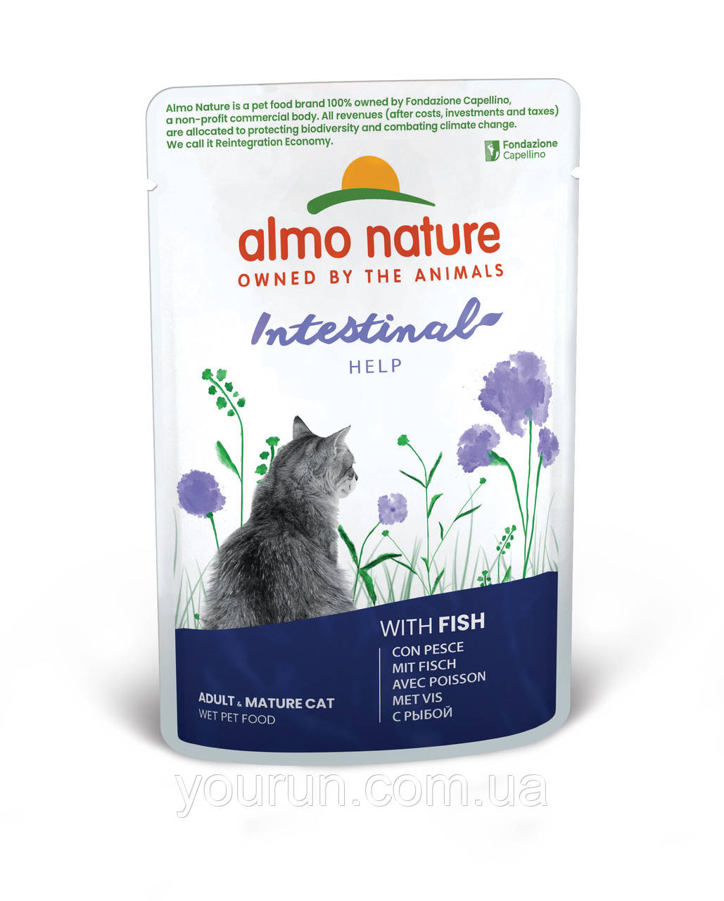 Almo Nature Holistic Digestive Help Cat Fish - Вологий корм для котів з чутливим травленням (риба)70гр, фото 1