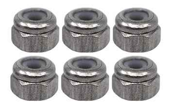 Гайки Silver Lock Nuts для фінгерборд підвісок - комплект 6 шт