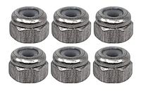 Гайки Silver Lock Nuts для фингерборд подвесок - комплект 6 шт