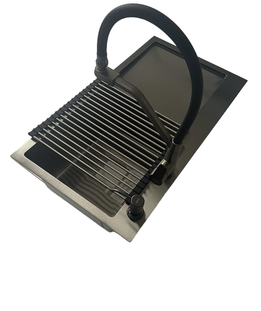 Мийка з краном з підключенням до фільтра Platinum Handmade 780X430X220 у комплекті з сифоном, кошиком та дозатор