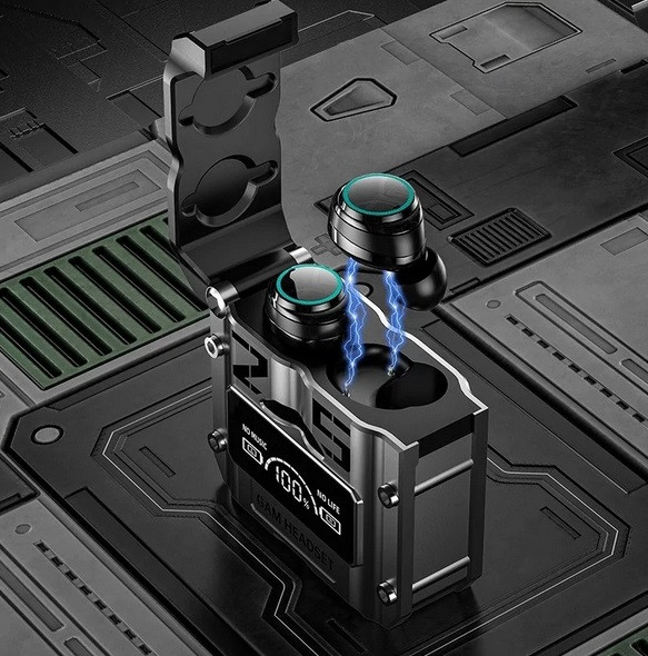 Бездротові навушники HST M25 TWS (Hifi Bluetooth 5.3, механічні армовані подвійного режиму), фото 1