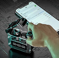 Бездротові навушники HST M25 TWS (Hifi Bluetooth 5.3, механічні армовані подвійного режиму), фото 5