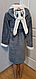 Халат дитячий теплий махровий із капюшоном, з вушками,р. 4-6,6-8 років, сірий, фото 2