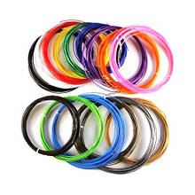Пластик ПЛА / PLA для 3D ручки 14 кольорів 100 метрів (10 мотків по 10 м) YU227