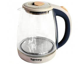 Електричний чайник скляний Rainberg 1.8 л RB 902 з LED підсвічуванням YU227