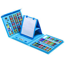 Набір для малювання та творчості з мольбертом у валізці 208 предметів Super Mega Art Set блакитний YU227