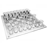 Алкогольные шахматы рюмки "Пьяные шахматы" стеклянная доска  YU227