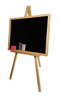 Дитячий двосторонній мольберт на 3-х ніжках з крейдою і губкою від 4 років