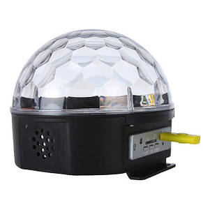 Світлодіодний диско куля Music Ball Mp3 USB LED + флешка YU227, фото 2