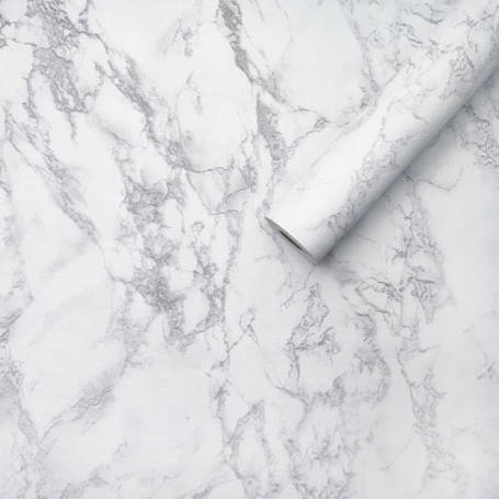 Самоклейна плівка 5 метри на 60 см під мармур для кухні Білий мармур YU227, фото 1