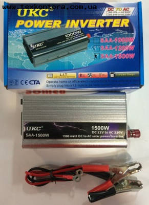 Перетворювач UKC SAA-1500W AC/DC 12/220V інвертор YU227, фото 2