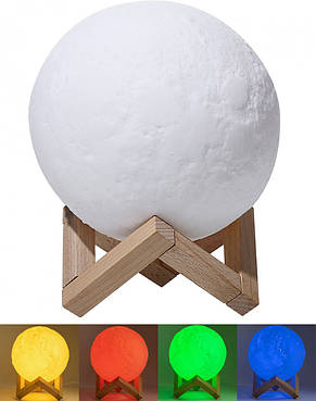 Нічний світильник місяць 3D Moon Light 15 см з пультом ДУ YU227, фото 1