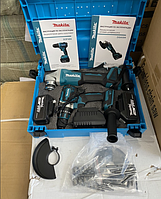 Набор Инструментов Makita 2 в 1 аккумуляторные углошлифовальная машина DGA504 и дрель-шуруповерт Makita DDF484