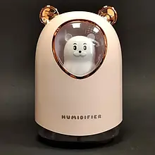 Зволожувач повітря Humidifier H2O USB Ведмедик з підсвічуванням на 300 мл/2 Вт Бежевий YU227