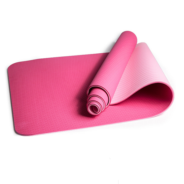 Килимок для йоги та фітнесу 173 х 64 см Рожевий YU227
