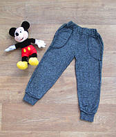 Детские спортивные штаны оптом тонкие, вязаные трикотажные брюки для детей с карманами р.28 30 32 34 36