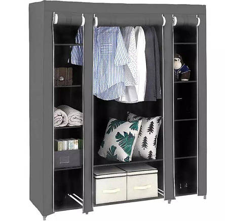 Складаний тканинний шафа FH.TOPY Storage Wardrobe 99150 Gray YU227, фото 1