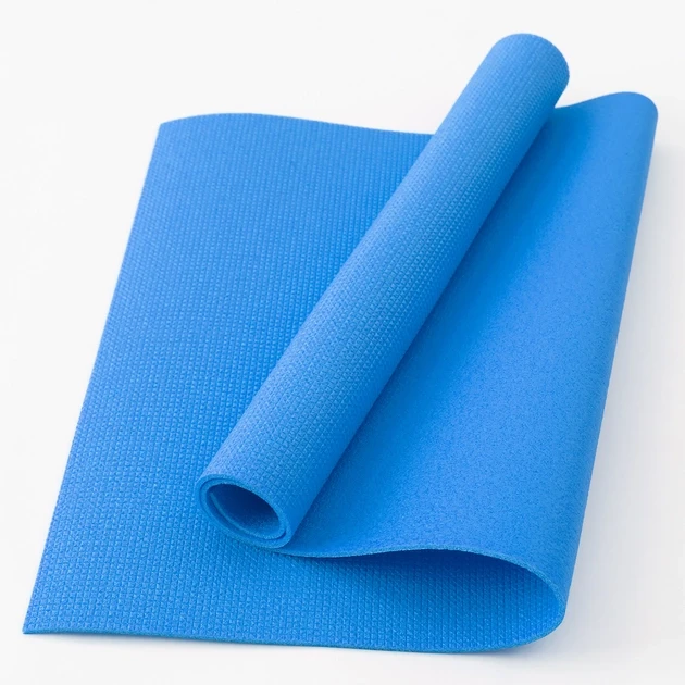Килимок PVC для йоги та фітнесу 1.73x0.61м Блакитний YU227