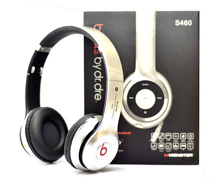 Бездротові навушники S460 Bluetooth silver з MP3 плеєром сріблясті YU227, фото 2