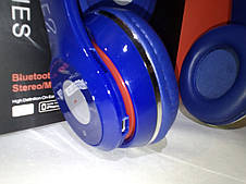 Бездротові навушники S460 Bluetooth blue з MP3 плеєром сині YU227, фото 3
