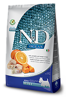 Беззерновой сухой корм Farmina N&D Ocean Adult Mini для взрослых собак мелких пород, с треской 800 г
