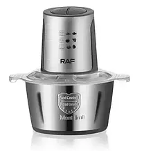 Блендер подрібнювач кухонний Raf Food Processor R7019 800W металева чаша на 1.2 літра комбайн 2 швидкості YU227