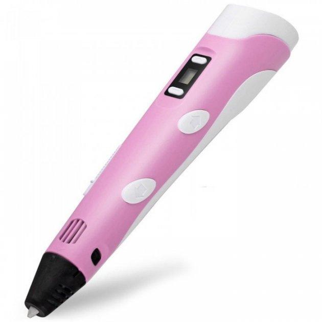 3D ручка з LCD дисплеєм і пластиком для малювання Pen 2 Рожева YU227