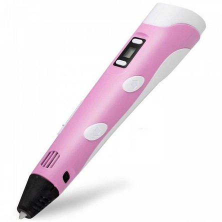 3D ручка з LCD дисплеєм і пластиком для малювання Pen 2 Рожева YU227, фото 1
