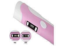 3D ручка з LCD дисплеєм і пластиком для малювання Pen 2 Рожева YU227, фото 2