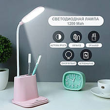 Led лампа з утримувачем для телефону multifunctional DESK LAMP YU227, фото 4