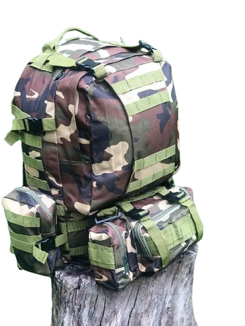 Тактичний рюкзак на 55 л із підсумками 55х40х25 см B08 Лісовий камуфляж YU227, фото 1