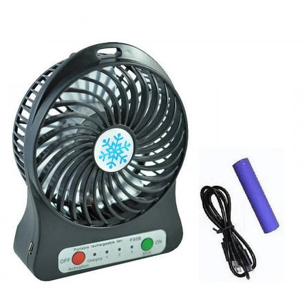Міні-вентилятор Portable Fan Mini ченый YU227, фото 2