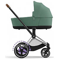 Коляска Cybex еPriam 4.0 шасі Chrome Brown + люлька Leaf Green 2023 р.