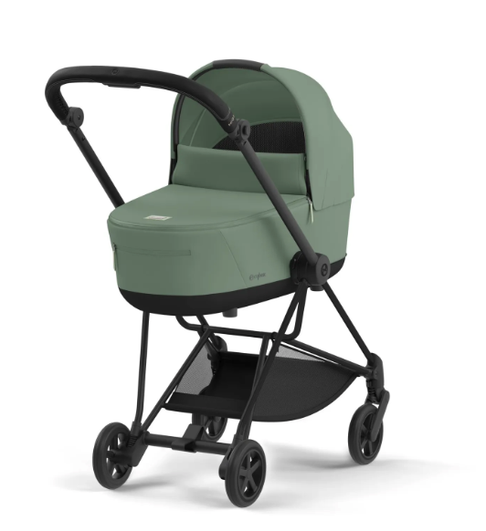 Коляска Cybex Mios 4.0 шасі Matt Black + люлька Leaf Green