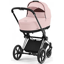 Коляска Cybex Priam 4.0 шасі Chrome Black + люлька Peach Pink