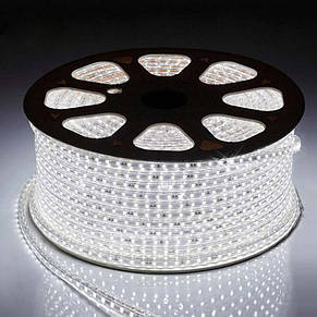 Світлодіодна стрічка LED 5050 Білий 100m 220V YU227, фото 2