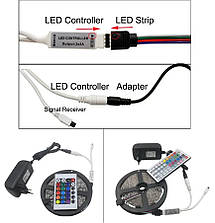 Світлодіодна стрічка RGB 2835 Led Strip 5 м YU227, фото 5