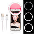 Селфі-кільце Protech Selfie Ring Light Pink (XJ-01WH) рожеве YU227, фото 4