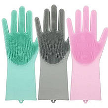 Силіконові рукавички для миття посуду і фруктів Wash Glove YU227