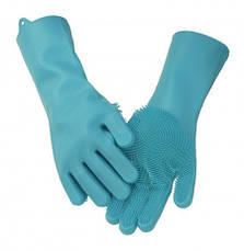 Силіконові рукавички для миття посуду і фруктів Wash Glove YU227, фото 3