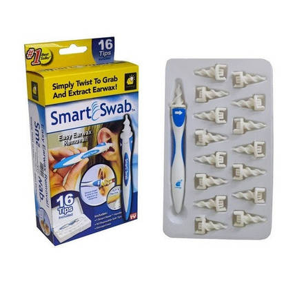 Прилад для чищення вух Smart Swab, ухочистка YU227, фото 2