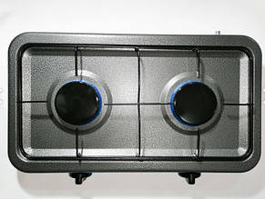 Настільна газова плита Domotec MS 6662 на 2 конфорки YU227, фото 4