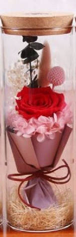 Роза в колбі з LED підсвічуванням ЧЕРВОНА ВЕЛИКА №А52 YU227, фото 2