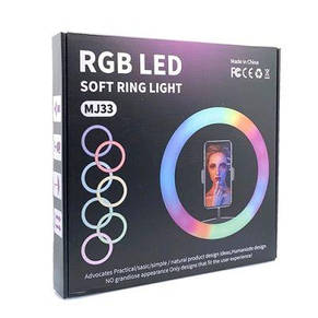 Кільцева лампа MJ33 RGB 33 см (різнокольорова) YU227, фото 5